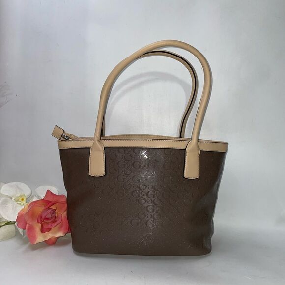 Guesss Newbel Taupe Tote - Picture 2 of 10